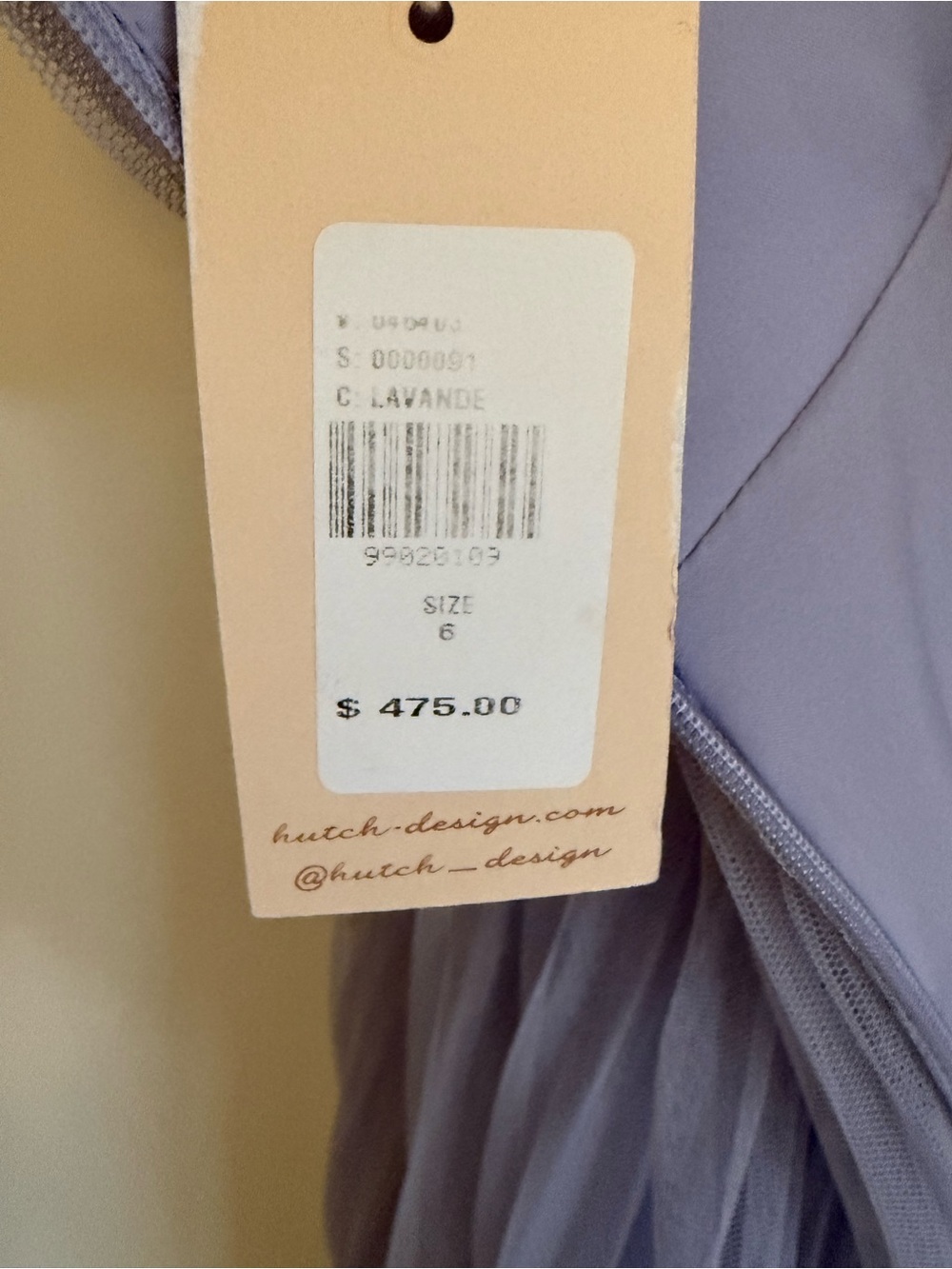 Hutch Dusty Lavender Strapless Tulle Dress - Picture 6 of 6